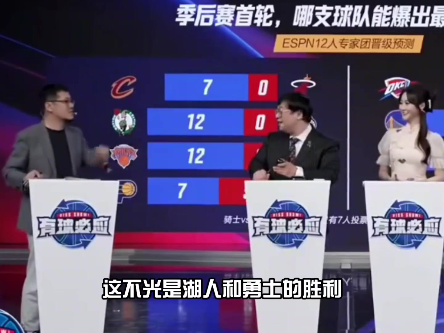 楊毅湖人和勇士贏球是NBA和轉播平臺的需要